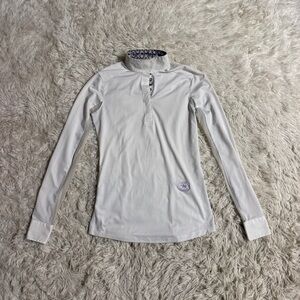 Women’s XS White Essex Classics Long Sleeve Horseback Riding Show Shirt. Good Co
